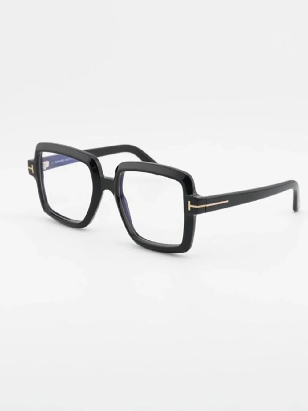 Tom Ford FT5913-B 001 Eyeglasses Shiny Black 53mm Square Frame